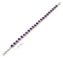 【送料無料】ジュエリー・アクセサリー シルバーアメジストブレスレットbracelet amethyste argent