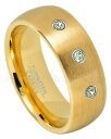 【送料無料】ジュエリー・アクセサリー ゴールドドームタングステンリングペリドットストーンリングor ip dome tungsten bague, 021ctw peridot 3stone bague, aout naissance 690(4)