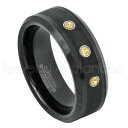 楽天hokushin【送料無料】ジュエリー・アクセサリー ベベブルタングステンリングシトリンストーンリングbeveled tungsten bague 021ctw citrine 3stone bague, novembre naissance 663