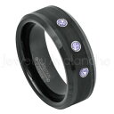 楽天hokushin【送料無料】ジュエリー・アクセサリー ベベブルタングステンリングタンザニテリングbeveled tungsten bague 021ctw tanzanite 3stone bague, decembre naissance 663