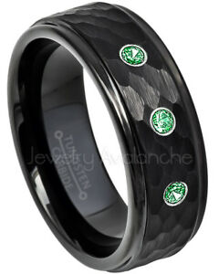 martele tungsten bague 021ctw tsavorite 3stone bague, janvier naissance 614ハンマードタングステンリングツァボライトストーンリング※注意※NYからの配送になりますので2週間前後お時間をいただきます。人気の商品は在庫が無い場合がございます。ご了承くださいませ。サイズの種類の商品は購入時の備考欄にご希望のサイズをご記載ください。　携帯メールでの登録ですと楽天からのメールが届かない場合がございます。