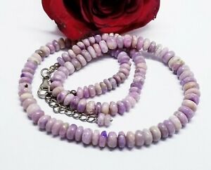 ジュエリー・アクセサリー レアナチュラルローズバイオレットアフリカンミネラルスギライトパールカラーrare naturel rose violet africain minerale sugilite perles 925 collier 57mm