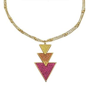 yzWG[EANZT[ WG[fB[XlbNXgCAOguess bijoux femme collier pour femmes 3 triangle ubn71334