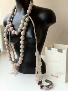 【送料無料】ジュエリー アクセサリー コリアーソティルブレスレットケンゾーパリヴィンテージauthentique collier sautoir bracelet signes kenzo paris vintage comme neuve