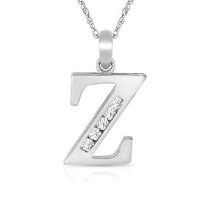 【送料無料】ジュエリー・アクセサリー ネックレスペンダントホワイトlettre z initiale collier pendentif 14k or blanc