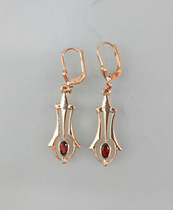 yzWG[EANZT[ Vo[bhS[fA[gCOOig9906042 925er argent rouge dore art nouveau boucles doreilles avec grenat