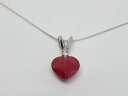 ジュエリー・アクセサリー ルビーペンダントハートチェーンシルバーペンダントpendentif rubis 7 ct coeur avec chaine et pendentif argent 925