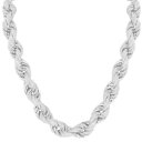 【送料無料】ジュエリー・アクセサリー シルバーロープヒップホップストリングチェーン925 argent rope hip hop chaine de corde 11mm