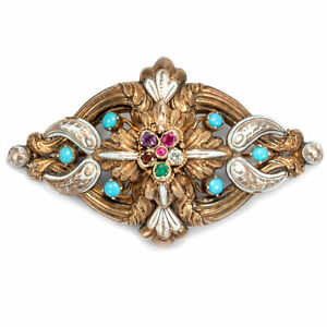 【送料無料】ジュエリー・アクセサリー ロマンチックブローチグレートブリテンウムantique, romantique broche avec ambassade, grandebretagne um 1845