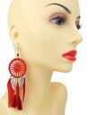 ジュエリー・アクセサリー センサーイヤリングレッドシルバーフェザーバイエラジョンテcapteur de reves boucles doreilles argent rouge plume par ella jonte imposant