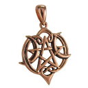 【送料無料】ジュエリー・アクセサリー ウィッカジュエリーケルトハートペンタクルペンタグラムcopper heart pentacle pentagram pendant wiccan witch jewelry celtic love knot