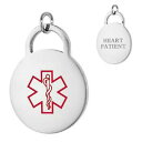 【送料無料】ジュエリー・アクセサリー スチールラウンドペンダントブレロックフリーチェーンcoeur patient acier inoxydable medicale rond pendentif breloque,gratuit chaine