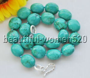 【送料無料】ジュエリー・アクセサリー ナチュラルグリーンエッグターコイズビーズネックレスインチ