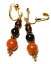 【送料無料】ジュエリー・アクセサリー ロングゴールデングラスアゲートタイガースアイピンチドロップシックボボlong dore verre agate amp; tigres eye pince oreilles goutte pendantes chic bobo