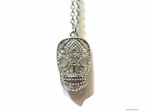 【送料無料】ジュエリー・アクセサリー ジャンパーシルバーペンダントアボリジニsautoir pour femme plaque argent pendentif effet tete de mort aborigeneneuf