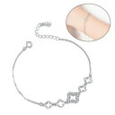 【送料無料】ジュエリー・アクセサリー チェーンブレスレットスターリングシルバープラムブロッサムフラワーsolid 925 sterling silver plu...