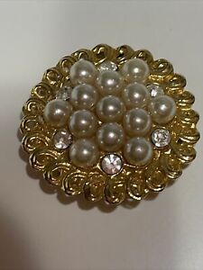 【送料無料】ジュエリー・アクセサリー ビンドーアホワイトパールbroche ancienne vintage dore perles blanches l 128