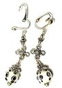 【送料無料】ジュエリー・アクセサリー シルバークリップロングドロップイヤーハンギングボボシック?ジプシーargent noir blanc avec clip oreilles longue goutte pendantes bobo chic ? gypsy