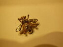 yzWG[EANZT[ S[hCG[r[u[`CXg[RNVBe[Wbroche abeille jaune dore et strass collection, nature, vintage 1980