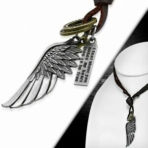 【送料無料】ジュエリー・アクセサリー トーンエンジェルクロスリングタグチャームトーンネックレスalliage de mode en alliage 3 tons angel cross ring tag charm reglable collier en