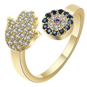 【送料無料】ジュエリー・アクセサリー ファティマゴールデンスチールハンドリングbague main de fatima acier dore, ajustable du 48 au 62