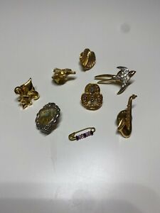 【送料無料】ジュエリー・アクセサリー ブローチヴィンテージロットlot de 8 broches et pins ancien vintage d40