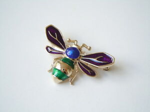 【送料無料】ジュエリー・アクセサリー ゴールドカラージュエリーファンタジーブローチフライエナメルhaute qualite couleur doree bijoux fantaisie broche mouche email 8,1 g