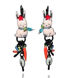 【送料無料】ジュエリー・アクセサリー ジュエリーウサギイヤリングピンクラビットパールノットlol bijoux boucles doreilles lapin lapin rose et noeud de perles