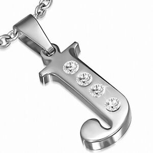 【送料無料】ジュエリー・アクセサリー ステンレスアルファベットチャームペンダントpendentif a charm alphabet j en acier inoxydable gemme