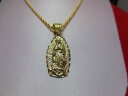 【送料無料】ジュエリー・アクセサリー ゴールドメッキマドンナチャームインチロープチェーンセット14 kt gold plated madonna charm a...