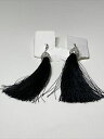 【送料無料】ジュエリー・アクセサリー オールドヴィンテージシルバーイヤリングブラックポンポンスナインboucle d’oreille ancienne vintage argentee noir pompons neuf k36(4)