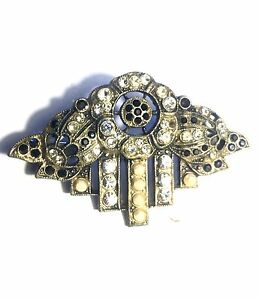 ̵ۥ奨꡼꡼ 󥷥̥֥å奢ǥʡȥǥȥ饹ancienne broche art deco ornee de strass