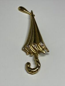 【送料無料】ジュエリー・アクセサリー ヴィンテージドーアアンブレラピンbroche ancienne vintage dore parapluie h 225