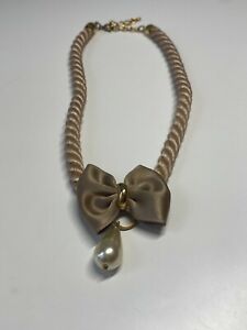 【送料無料】ジュエリー・アクセサリー ヴィンテージネックレスオールドベージュノットコードcollier vintage ancien beige noeud corde f 108