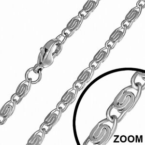 【送料無料】ジュエリー・アクセサリー ステンレススチールギリシャカタツムリチェーン48cm x 28mm ?chaine a maillons descargot en grec en acier inoxydable avec fer