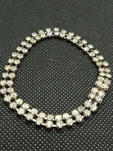 【送料無料】ジュエリー・アクセサリー シルバーメタルヴィンテージブレスレットウィズストラスbracelet vintage en metal argente avec strass ref s336