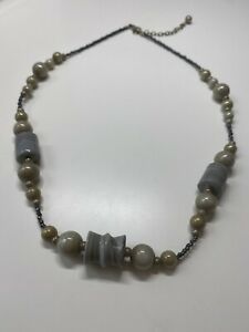 【送料無料】ジュエリー・アクセサリー ヴィンテージシルバーネックレスベージュmagnifique collier vintage argente beige g 242