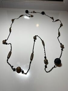 【送料無料】ジュエリー アクセサリー ヴィンテージソティルマロンネックレスcollier ancien vintage sautoir marron k 219