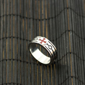 ジュエリー・アクセサリー テンプラーシールドケルトフリーメーソンシルバーサイズリングknights templar shield red cross crusades celtic masonic silver size 10 men ring