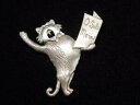 yzWG[EANZT[ WlbgWG[Vo[s[^[Lbg\j[sjj jonette jewelry silver pewter cat singing o solo meow pin