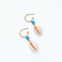 【送料無料】ジュエリー・アクセサリー ゴールデンイヤリングリトルクレオールリングパールターコイズシェルboucles doreilles dore petit creole anneau perle turquoise coquille retrp ee11(4)