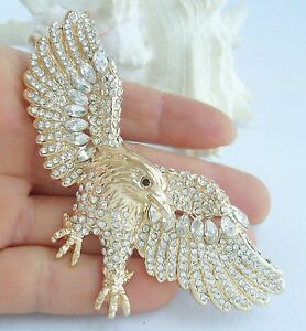 ̵ۥ奨꡼꡼ ˡСɥ륢˥ޥ֥ԥ󥯥ꥢȥꥢꥹunique 315 bird eagle animal brooch pin clear austrian crystal pendant 04717c9