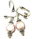 【送料無料】ジュエリー・アクセサリー ピンクシルバーコートクリップミルパールcourt argent rose avec clip oreilles goutt...