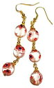 【送料無料】ジュエリー・アクセサリー ミレフィオーリパールガラスドロップペンダントレトロシックtres longue or jaune millefiori oreilles verre perle goutte pendantes retro chic