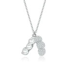 【送料無料】ジュエリー・アクセサリー ピーナッツレディクリスタルペンダントシルバーオープンネックレスcollier ouvert en argent 925 avec cacahuetes et pendentif lady crystal