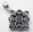 【送料無料】ジュエリー・アクセサリー スターリングシルバースパークリングマルチストーンジュエリー925 sterling silver sparkling iolite gems art pendant 13 multistone jewelery