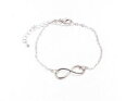 ジュエリー・アクセサリー シルバーカラーチェーンチェヴィルブレスレットorigin couleur argent chaine bracelet de cheville avec infini symbole signe