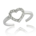 【送料無料】ジュエリー・アクセサリー シルバースターリングオープンハートジルコートーリング925 argent sterling c?ur ouvert zir...
