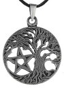 ジュエリー・アクセサリー ツリーオブライフペンダントティンイグドラシルペンタグラムarbre de la vie pendentif etain yggdrasil pentagramme protection du monde 97