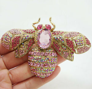 【送料無料】ジュエリー・アクセサリー ピンクビーラインストーンクリスタルゴールドトーンブローチピン beautiful pink bee insect rhinestone crystal goldtone brooch pin pendant 【送料無料】ジュエリー・アクセサリー ピンクビーラインストーンクリスタルゴールドトーンブローチピン beautiful pink bee insect rhinestone crystal goldtone brooch pin pendant